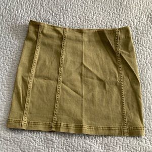 Mini Skirt Yellow Denim
